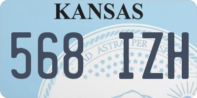 KS license plate 568IZH
