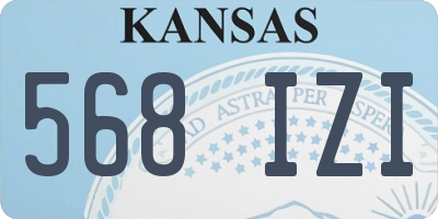 KS license plate 568IZI