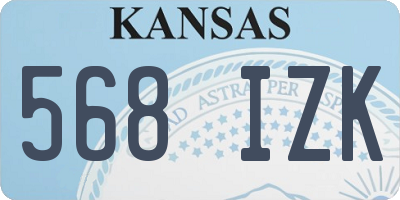KS license plate 568IZK