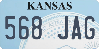 KS license plate 568JAG