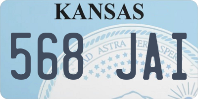 KS license plate 568JAI