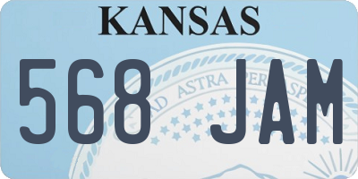 KS license plate 568JAM