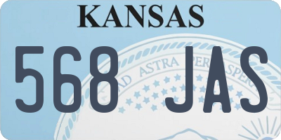 KS license plate 568JAS