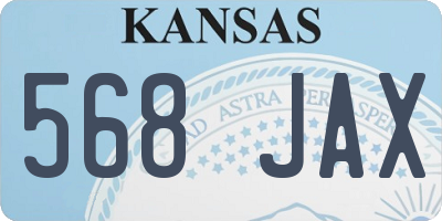 KS license plate 568JAX