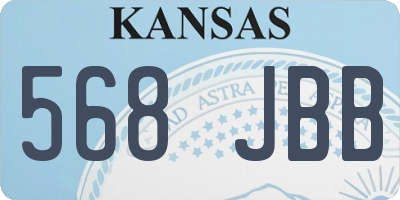 KS license plate 568JBB