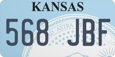 KS license plate 568JBF