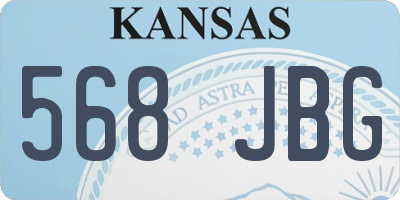 KS license plate 568JBG