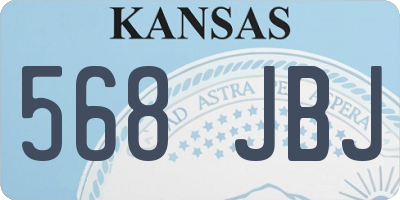 KS license plate 568JBJ
