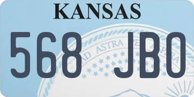 KS license plate 568JBO