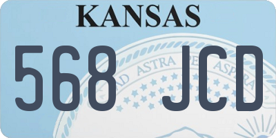 KS license plate 568JCD