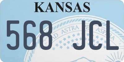 KS license plate 568JCL