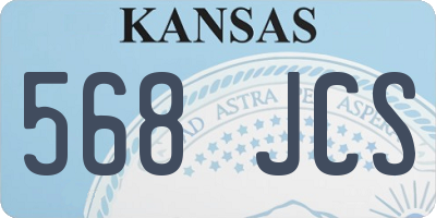 KS license plate 568JCS