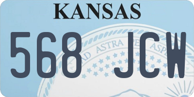 KS license plate 568JCW