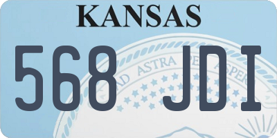 KS license plate 568JDI