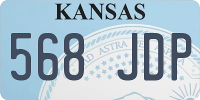 KS license plate 568JDP