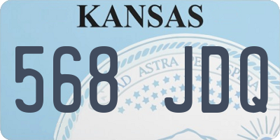 KS license plate 568JDQ