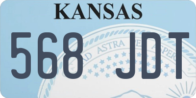 KS license plate 568JDT
