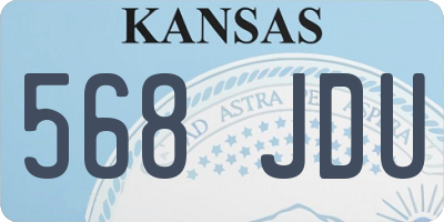 KS license plate 568JDU
