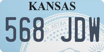 KS license plate 568JDW