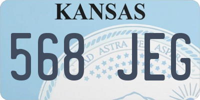 KS license plate 568JEG