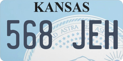KS license plate 568JEH