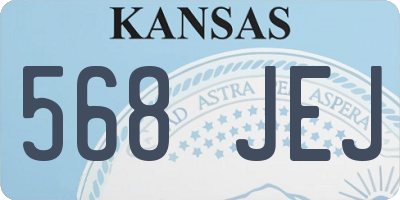 KS license plate 568JEJ