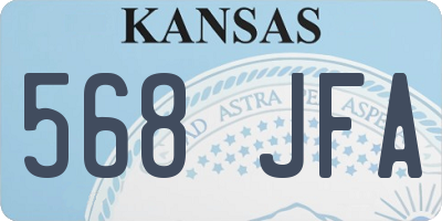 KS license plate 568JFA