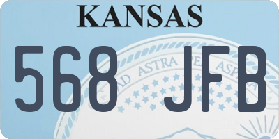 KS license plate 568JFB