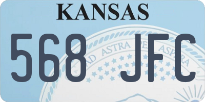 KS license plate 568JFC