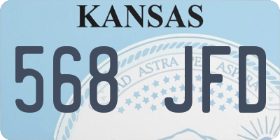 KS license plate 568JFD