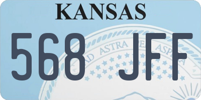 KS license plate 568JFF
