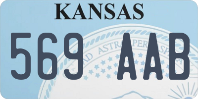 KS license plate 569AAB