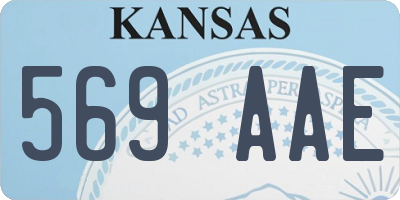 KS license plate 569AAE