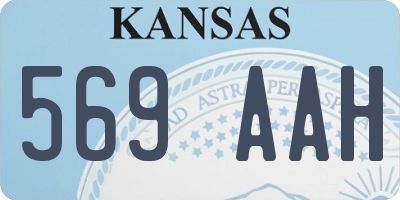 KS license plate 569AAH