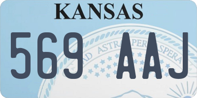 KS license plate 569AAJ