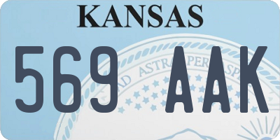 KS license plate 569AAK