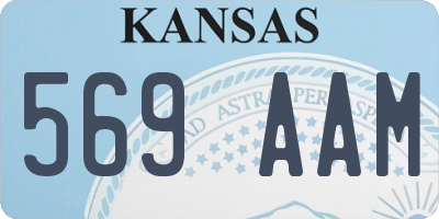 KS license plate 569AAM