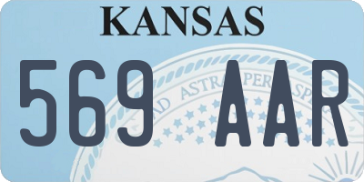 KS license plate 569AAR