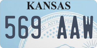 KS license plate 569AAW