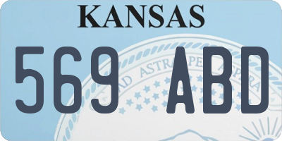 KS license plate 569ABD