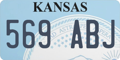 KS license plate 569ABJ