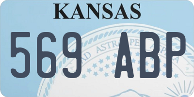 KS license plate 569ABP