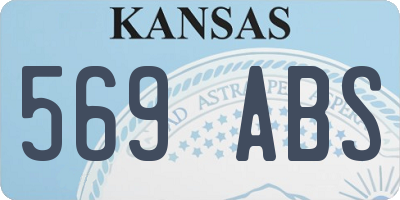 KS license plate 569ABS