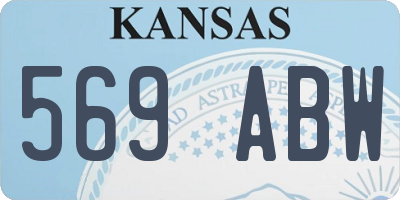 KS license plate 569ABW