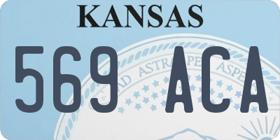 KS license plate 569ACA