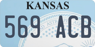 KS license plate 569ACB