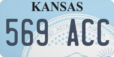 KS license plate 569ACC