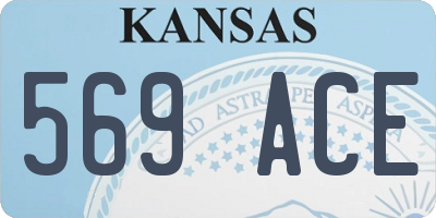 KS license plate 569ACE