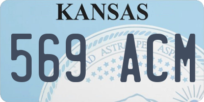 KS license plate 569ACM