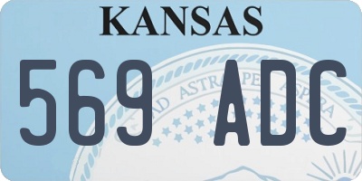 KS license plate 569ADC